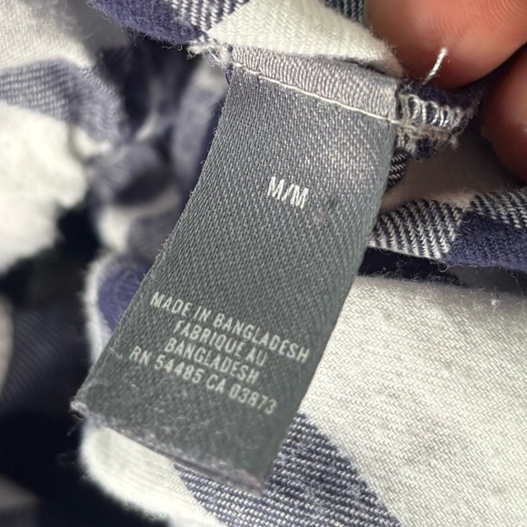 Aerie Navy and White Plaid Romper Women’s Medium EUC - Picture 3 of 9